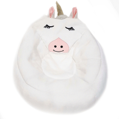 Pure White Unicorn PV Plush Beanbag Chair/Kids Bean Bag Chair Cute children's animal premium cotton