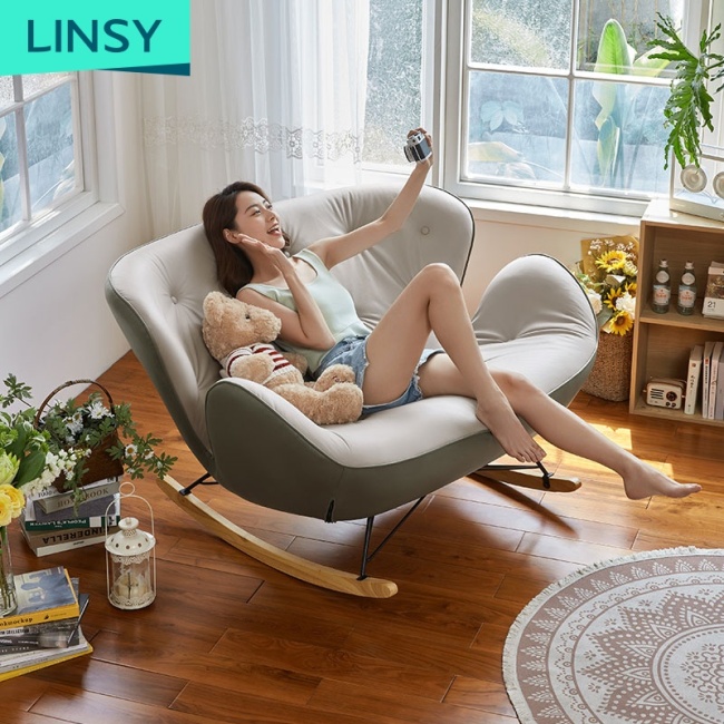 Linsy Easy Rocking Chair Modern Simple Lazy Leisure Sofa Chair Luxury Living Room Sofa Chair For Sale Tdy52