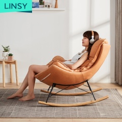 Linsy Contemporary Fashion Reclining Rest Chair Bedroom Furniture Relax Wooden Rocking Chair Modern Lazy For Adults LS308XY3