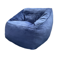 promotional navy blue velvet natalie bean bag for living home chairs