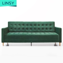 New Design Modern Living Room Furniture Gray Green Blue Velvet Folding Sofa Bed