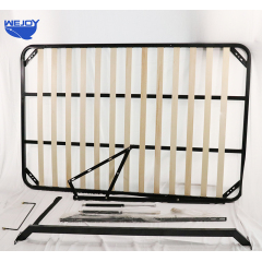 Wejoy Bedroom furniture ottoman folding double wood bed frames hydraulic gas lift queen size bed frame