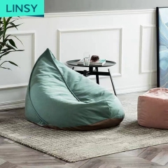 Linsy New Design Mini Pink Green Soft Child Lazy Bean Bag Livingroom Sofa Chair For Kids Wl002
