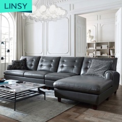 Modern Light Sofa Large Apartment Living Room Combination High Grade Cowhide Leather Luxury Sectional Sofa 5 - 15 Days Modular