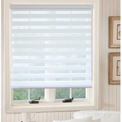 Zebra Blinds for Windows Zebra Roller Shades, Light Filtering Room Darkening 50% Blackout Window Treatments for Living Room