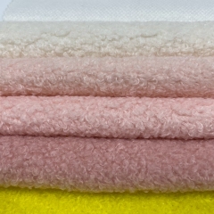 Low MOQ home deco soft wool-like fabric Teddy velvet home fabric textiles for upholstery fabric for couch