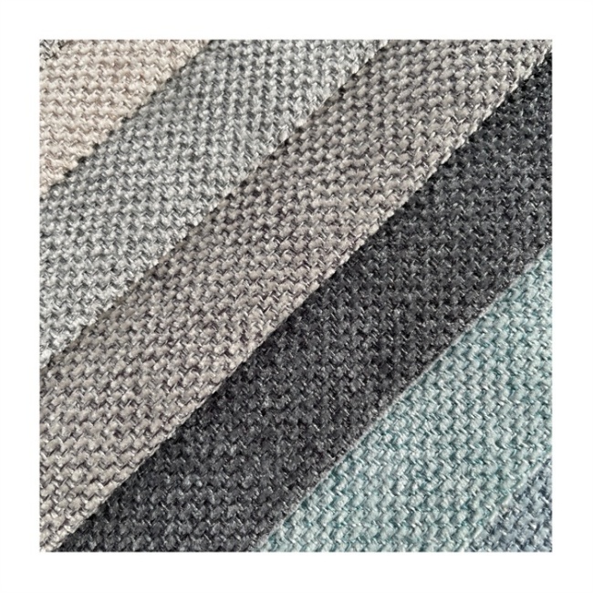 Linen Look Home Textile Fabric Polyester Sofa Fabric Linen Jacquard Linen Fabric For Sofa
