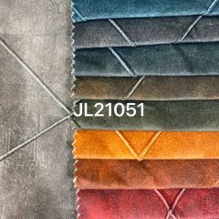 JL21051-- Fashionable Design Holland Velvet Embroidery Yarn Yed Fabric Softly Touch Sofa Fabric