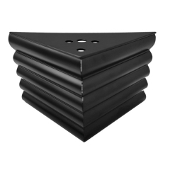 Wejoy Unique shape black color bed cabinet sofa parts furniture  triangle base metal legs