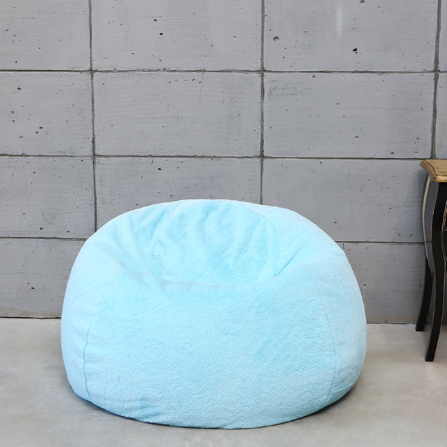 Living Room Blue Faux Fur 3FT Bean Bag Soft Fabric Comfort Bean Bag Ball Chair