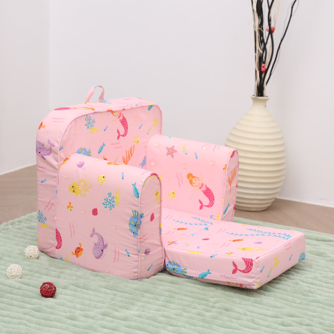 2022 new design printed cozy folding convertible sofa bean bag baby