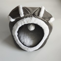 2023 New design indoor furniture pet bed cave shape soft comfortable with a cushion cute rabbit ear decoration tent cat bed
