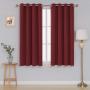 XXC Cheap Soft Touch Top Grommet Blackout  Curtain Red Heavy Blackout  Curtain Fabric for Living Room