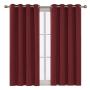 XXC Cheap Soft Touch Top Grommet Blackout  Curtain Red Heavy Blackout  Curtain Fabric for Living Room