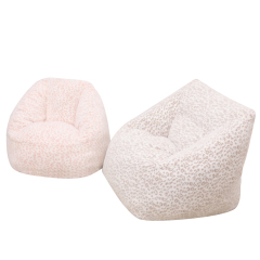factory supply wholesale  printed faux fur bean bag foam fiiled sofa chair