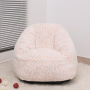 factory supply wholesale  printed faux fur bean bag foam fiiled sofa chair