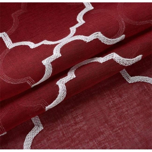Living Room Curtains Redroom Curtains Voile Tela De Cortinas for Home 100% Polyester Flat Window Grommet YARN DYED Included Rope