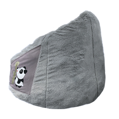 2022 New Design Modern Customizable Cute Style Cartoon Panda Printed Grey Comfortable  Pumpkin Chair For Kid