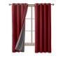 Full Light Shading Blackout Curtains Solid Thermal Insulated Blocking Drapes Grommet Top Faux Silk Satin Curtains for Bedroom