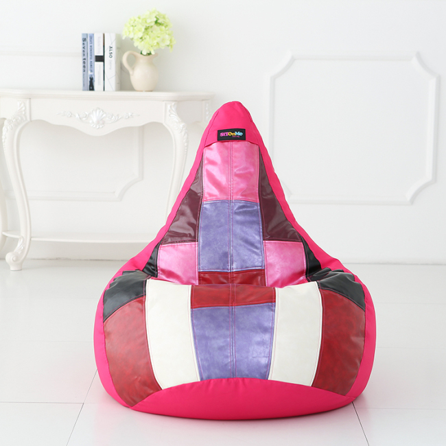 2021 Custom Girl Women New Design Colorful PU Printed Foam Bean bag Lounge