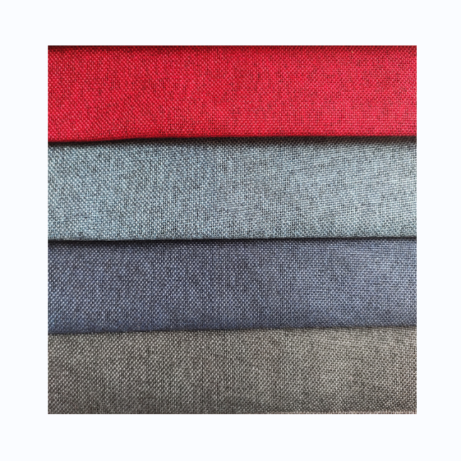 Wholesale Home Textile Linen Sofa Fabric 2022 Linen Woven Plain Polyester Fabric For Linen