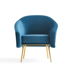 Linsy Modern Home Nordic Single Sofa Living Room Chair Minimalist Fabric Luxury Armchair RBC1K