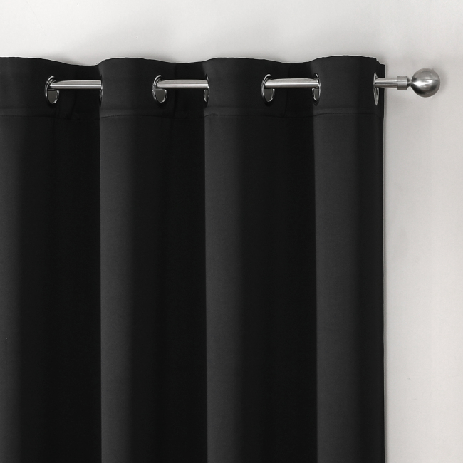hot selling 100% polyester ready made stock one piece soft thermal blackout curtains