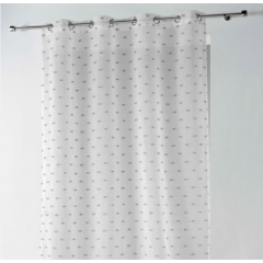 hot selling Italian style ready made curtain stock dolly sheer fabric dot curtains for the living room