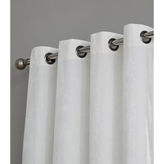 New Product High Quality Soft White  Velvet Fabric Panels  Blackout Curtain Perforated Curtain with Blackout Fabric