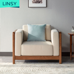 Living Room Wooden Sofa Sets Furniture Wood Sectional Fabric Sofa Set