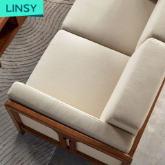 Living Room Wooden Sofa Sets Furniture Wood Sectional Fabric Sofa Set