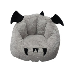 New Design Customizable Cute Style Cartoon Panda Printed Grey Comfortable Pumpkin Chair foam sofa