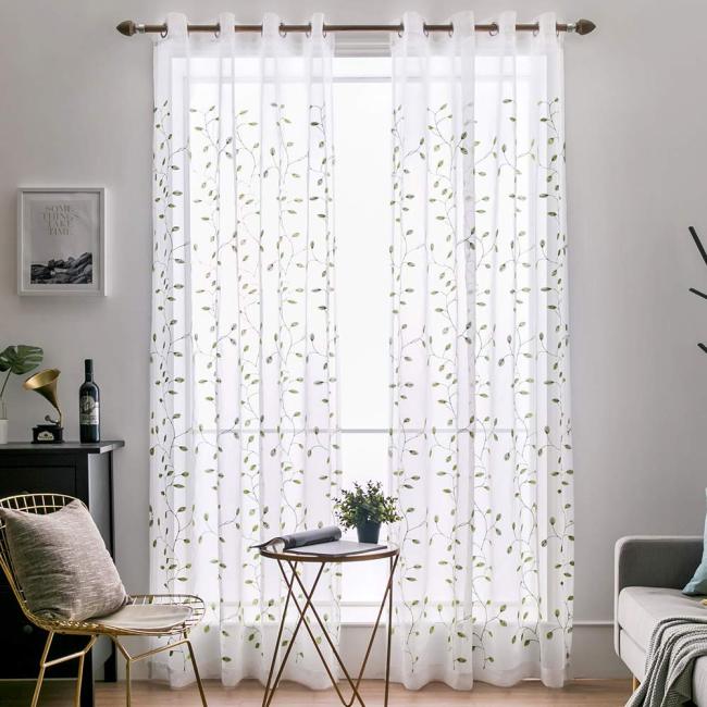 floral sheer curtain fabric