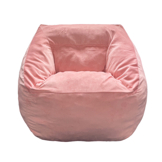 2022 hot selling  pink velvet natalie bean bag for living home chairs