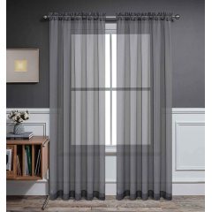 Sheer Curtains Panels for Living Room Bedroom Semi Window Treatment Drapes Voile Rod Pocket