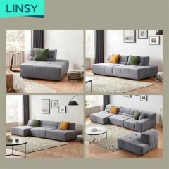 Linsy Luxury Italian Large Modular Lounge Sofa Modern Designs Couch Furniture Living Room Sofas Tbs022