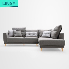 Simple modern 3 seaters living room fabric sofa combination furniture set