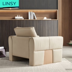 Linsy Modern Simple Lazy Leisure Velvet Upholstery Fabric Sofa Chair Luxury Living Room Sofa Chair Bs023