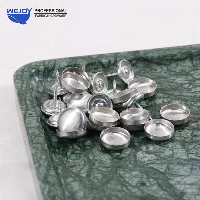 Wejoy Wholesale decorative furniture button covers waterproof  metal parts hardware furniture cover buttons