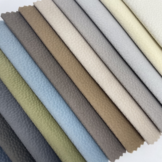 Non-fading Litchi grain technology cloth Fabric for furniture Sofa chair car seat