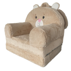 Cartoon Design Kids Foam Sofa Indoor Foldable Lion Shape Beanbag Sofa Comfortable Beanbag Armchair