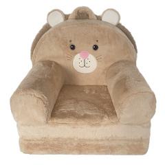 Cartoon Design Kids Foam Sofa Indoor Foldable Lion Shape Beanbag Sofa Comfortable Beanbag Armchair