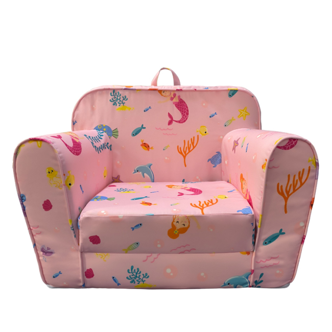2022 Best Seller Foldable  Design PINK Kids Bean Bag chair  with Fashion Baby Seat
