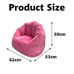 2022 new design super soft pink foam sofa pumpkin chair for kids