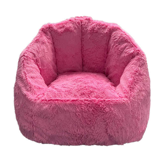 2022 new design super soft pink foam sofa pumpkin chair for kids