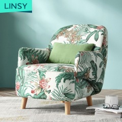 Multicolor optional Nordic single leisure fabric sofa chair for balcony small apartment