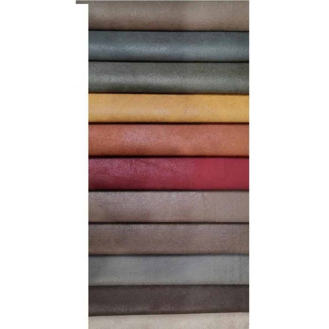 JL17801--Hot Selling Good Quality 100% Polyester Holland Velvet Bronzing Fabric For Sofa Upholstery