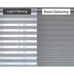 Zebra Blinds for Window, Zebra Roller Shades, Light Filtering Room Darkening 50% Blackout Window Treatments for Living Room