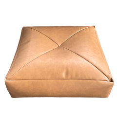 Wholesale custom Popular Squared Garden Sofa Seat Pad PU Leather Indoor Floor Cushion