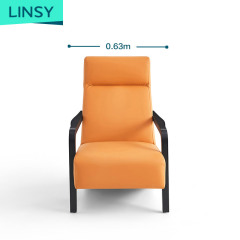 Linsy Excellent Modern Simple Lazy Leisure Sofa Chair Luxury Leather Cinema Living Room Wooden Leg Sofa Chair Tdy40